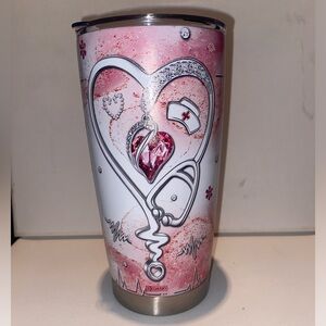Pink Nurse Theme 20oz Tumbler